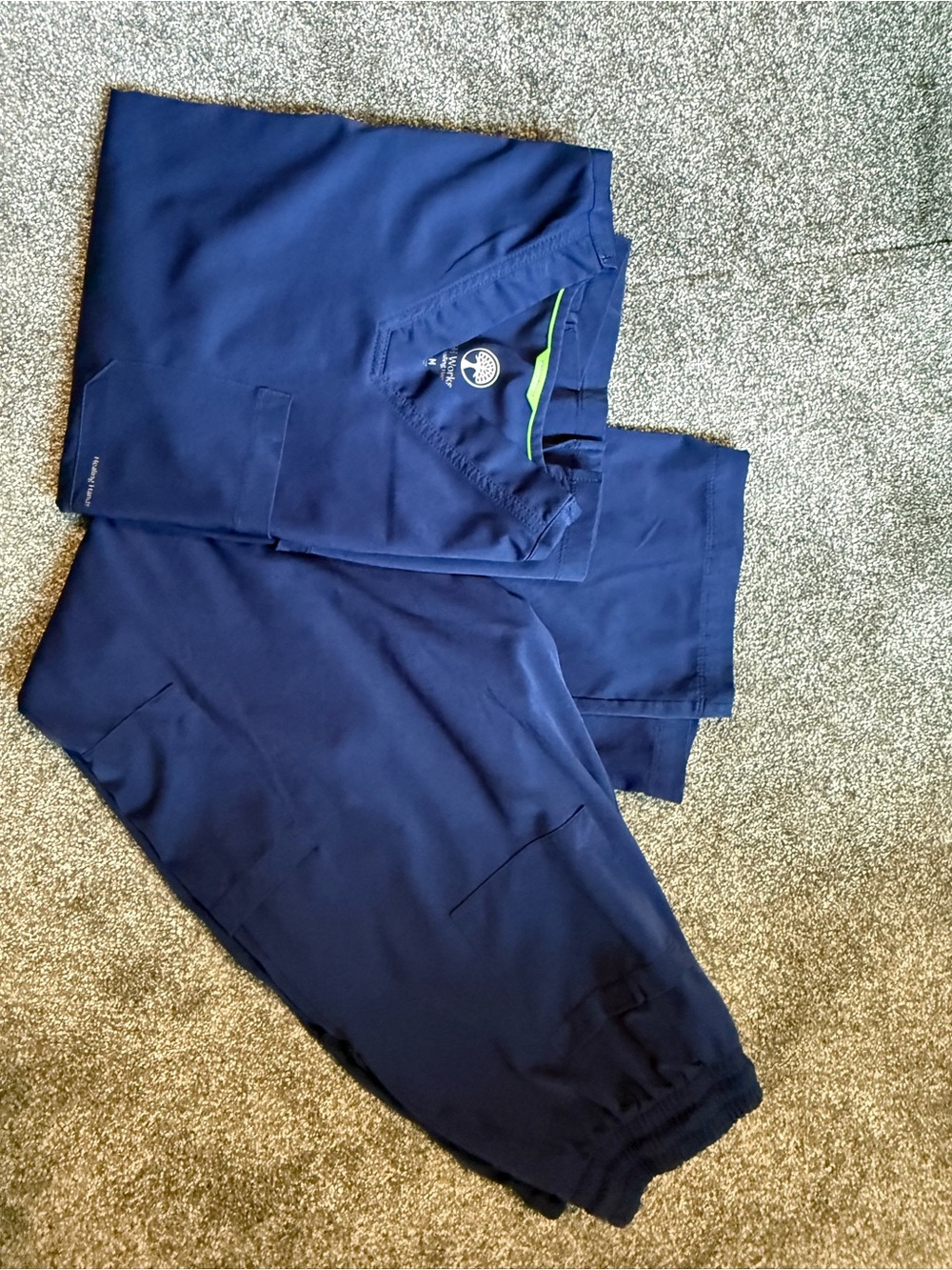 healing hands Navy Blue Men’s Scrub Set